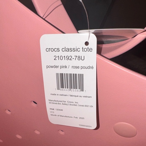 CROCS Classic Jeweled Pink Tote NWT - Picture 3 of 10